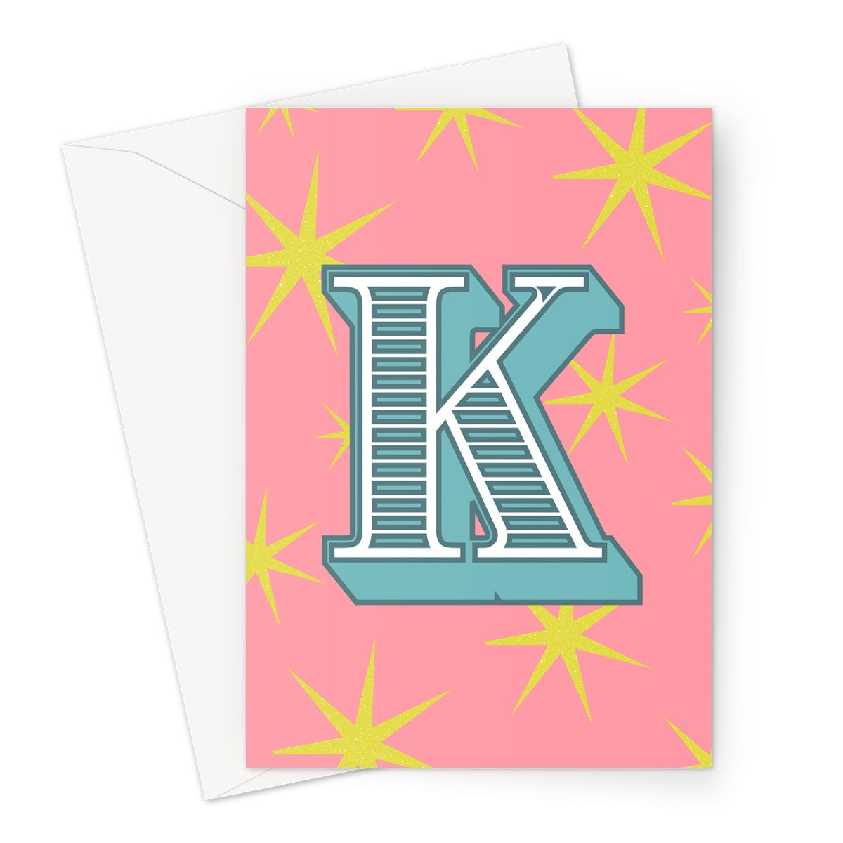 K - Carnival Alphabet Greeting Card