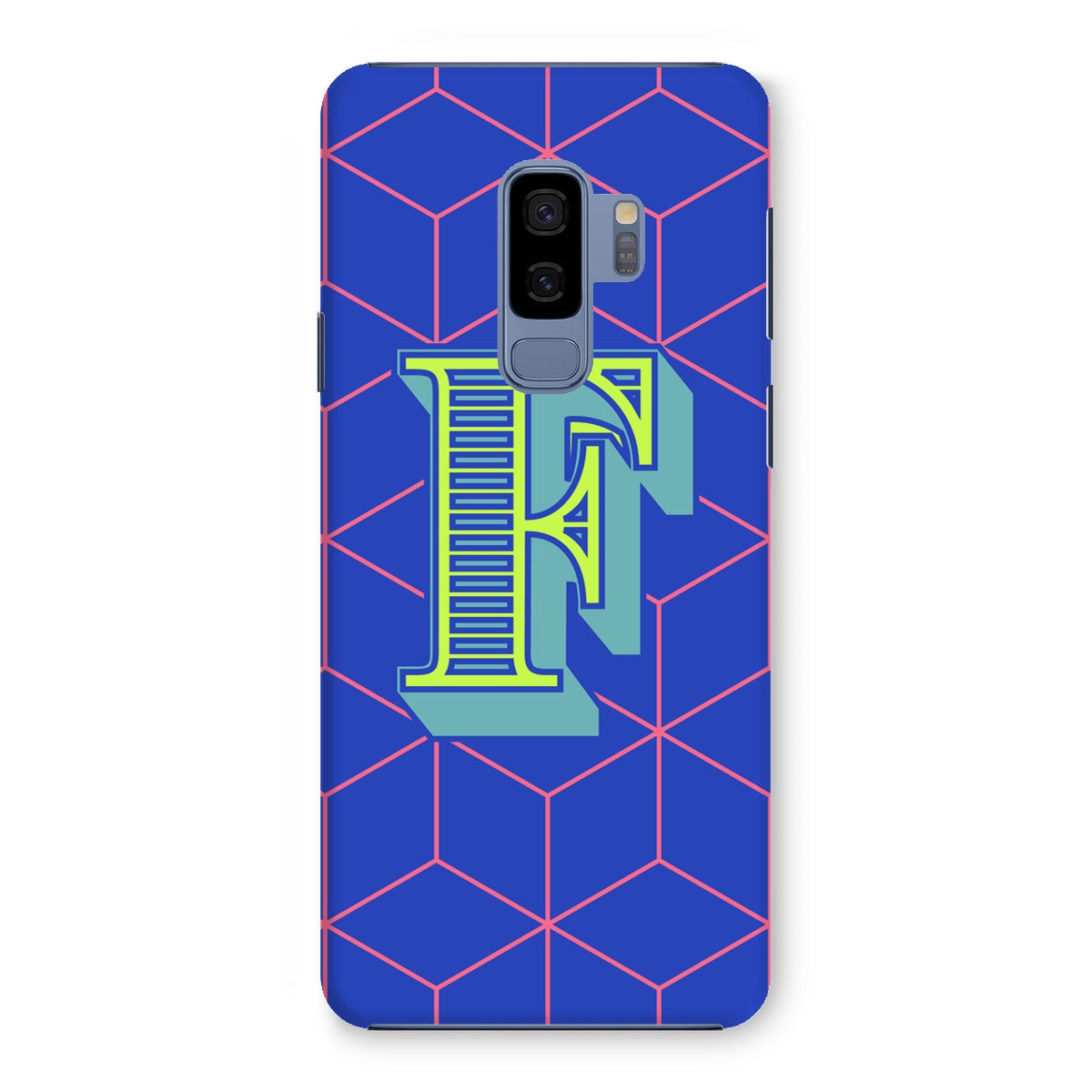 Blue Geo Alphabet Snap Phone Case