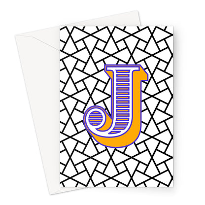 J - Carnival Alphabet Greeting Card