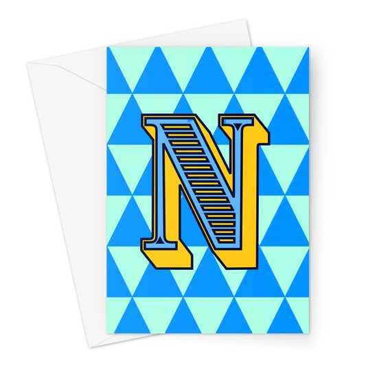 N - Carnival Alphabet Greeting Card