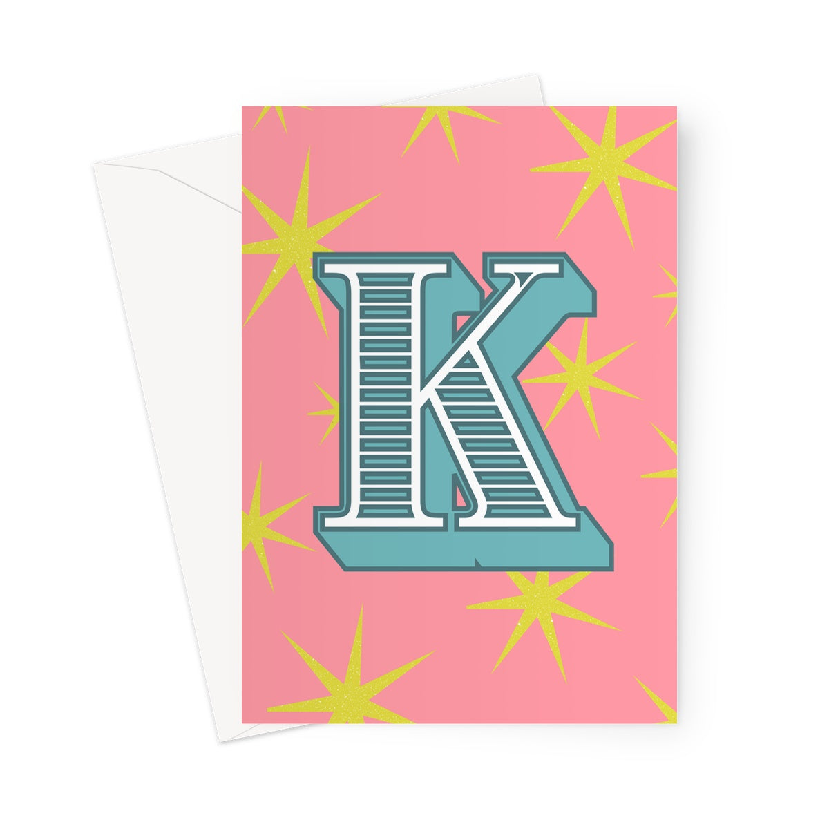 K - Carnival Alphabet Greeting Card