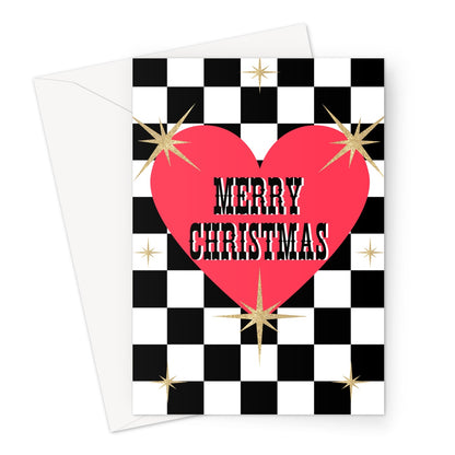 Chequered Merry Christmas Card