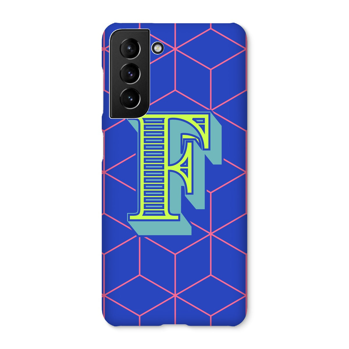 Blue Geo Alphabet Snap Phone Case