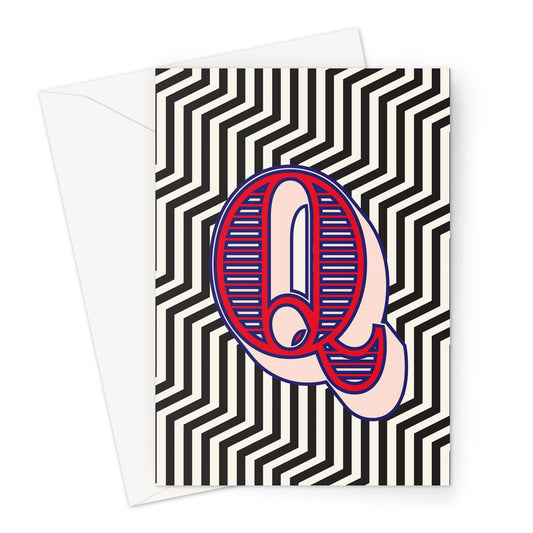 Q - Carnival Alphabet Greeting Card