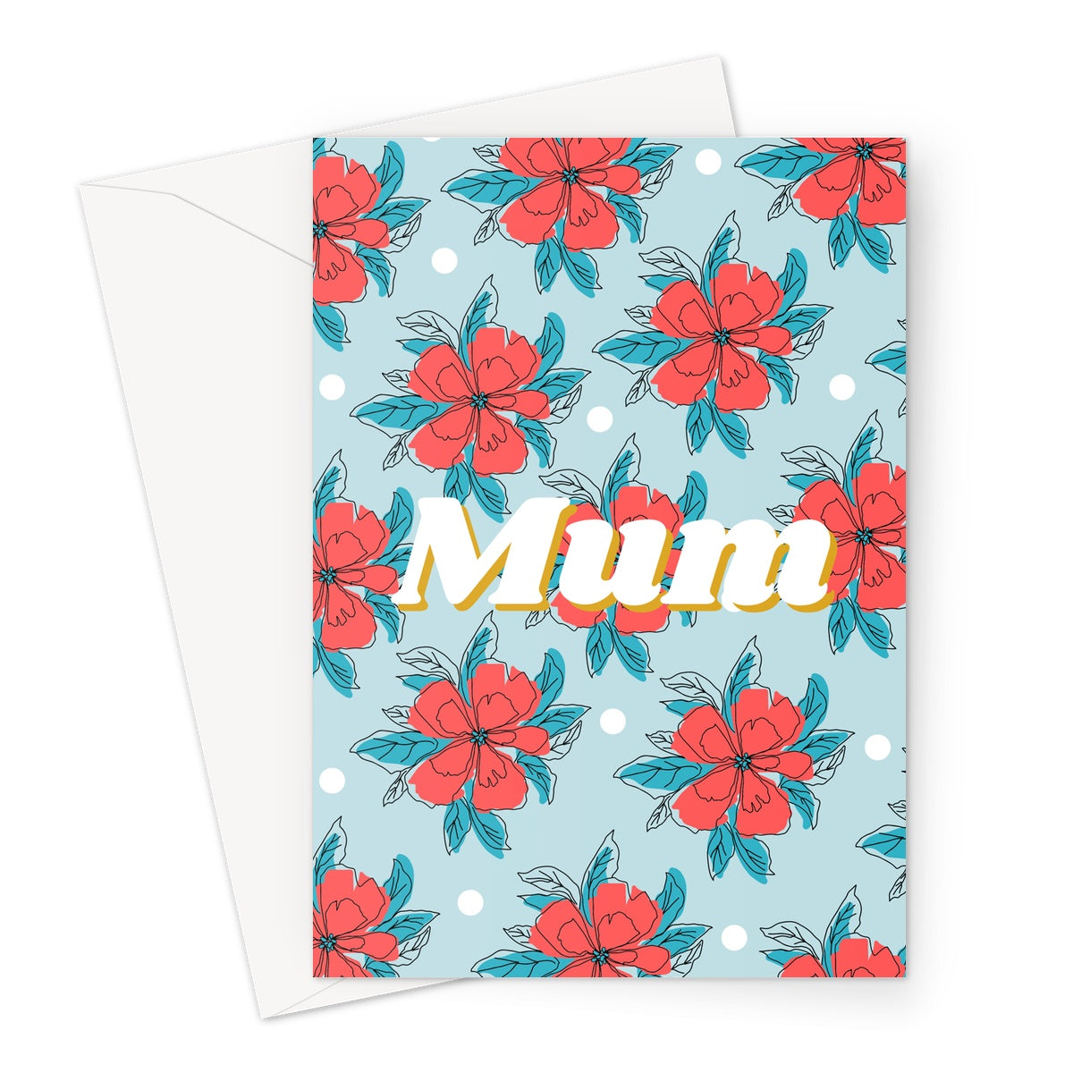 Mum Floral Greeting Card