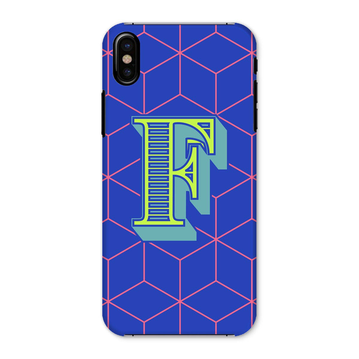 Blue Geo Alphabet Snap Phone Case