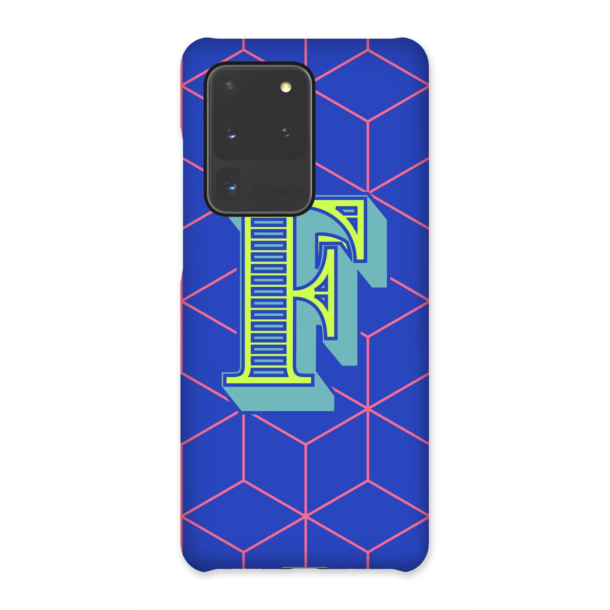 Blue Geo Alphabet Snap Phone Case