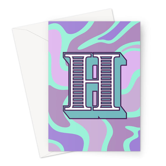 H - Carnival Alphabet Greeting Card