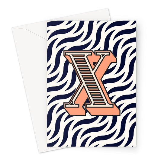 X - Carnival Alphabet Greeting Card