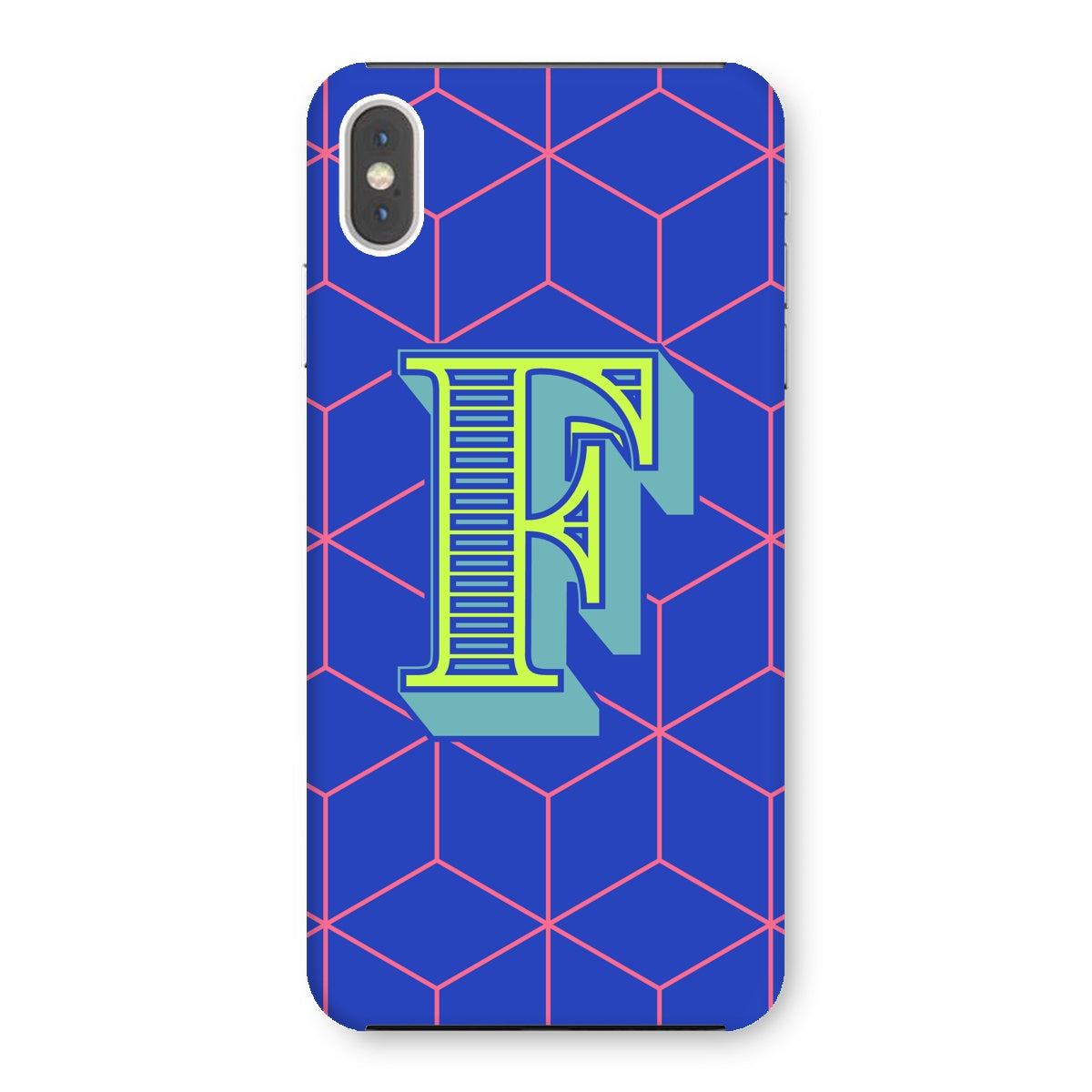 Blue Geo Alphabet Snap Phone Case