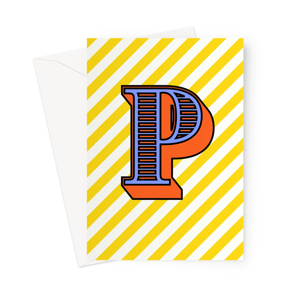 P - Carnival Alphabet Greeting Card