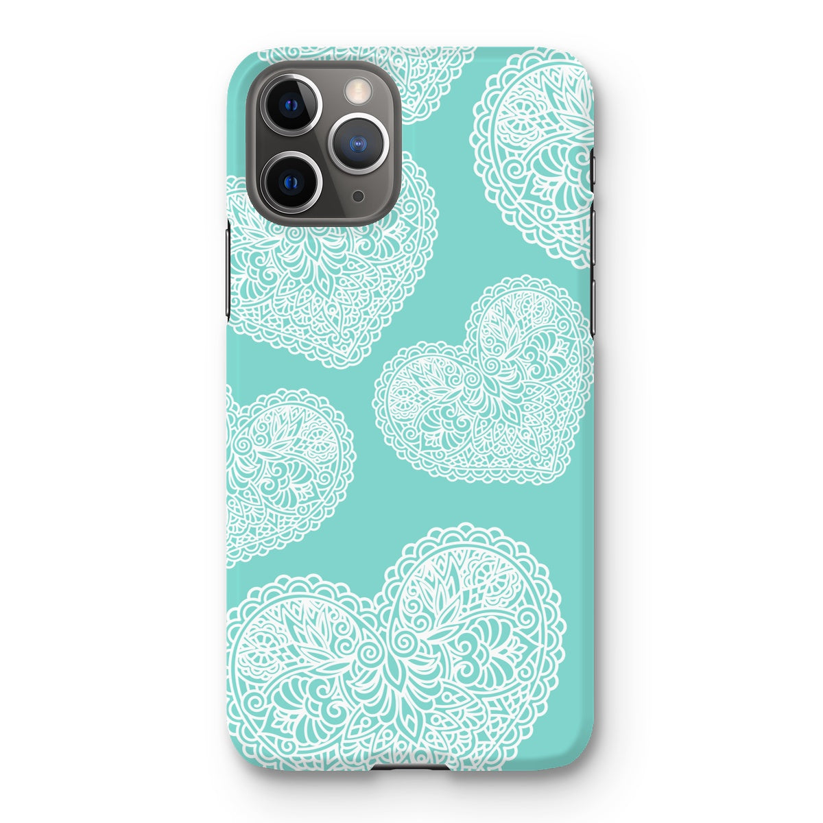 Lace Heart Snap Phone Case