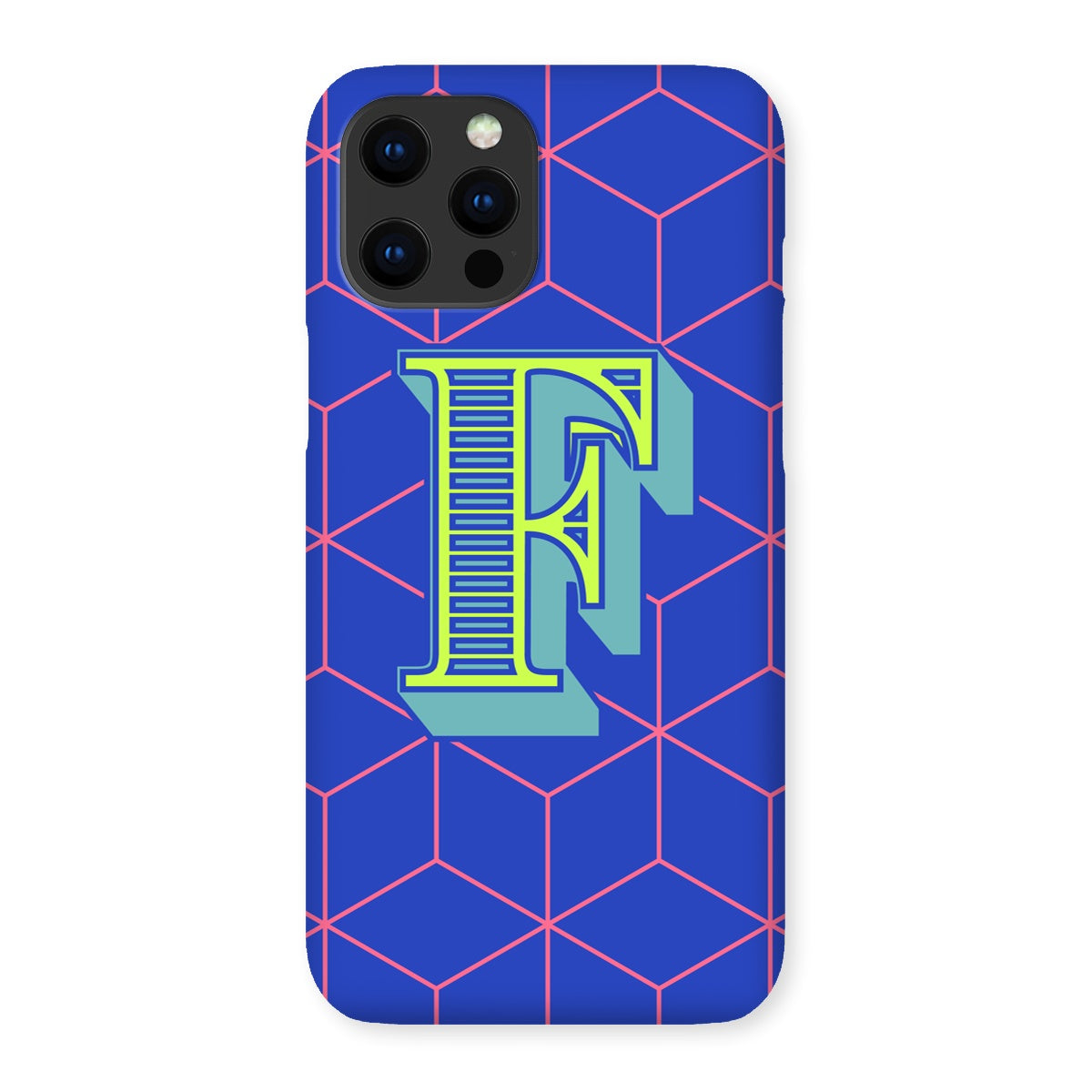 Blue Geo Alphabet Snap Phone Case