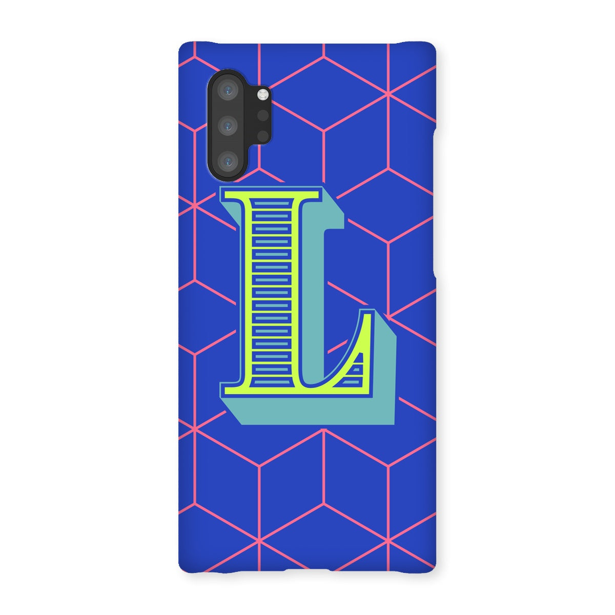 Blue Geo Alphabet Snap Phone Case