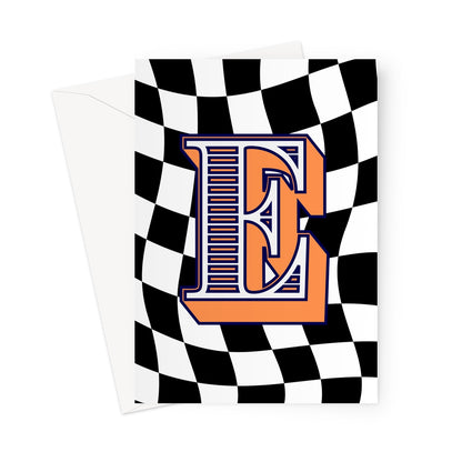 E - Carnival Alphabet Greeting Card