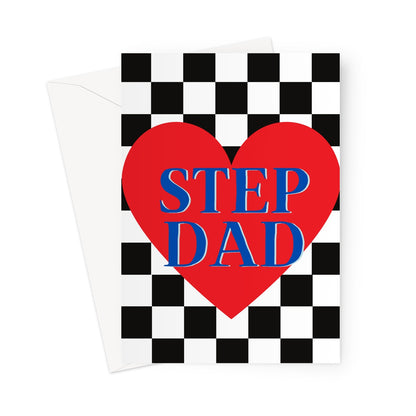 Step Dad Heart Greeting Card