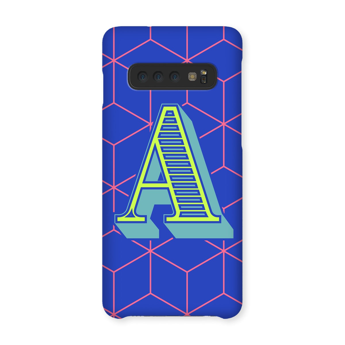 Blue Geo Alphabet Snap Phone Case