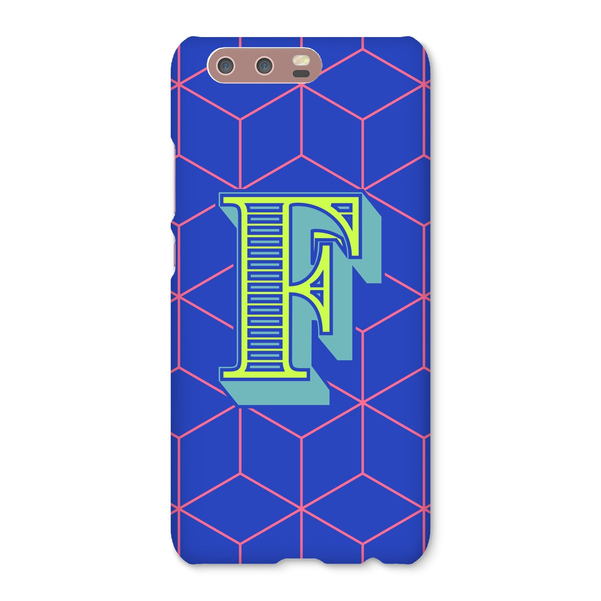 Blue Geo Alphabet Snap Phone Case