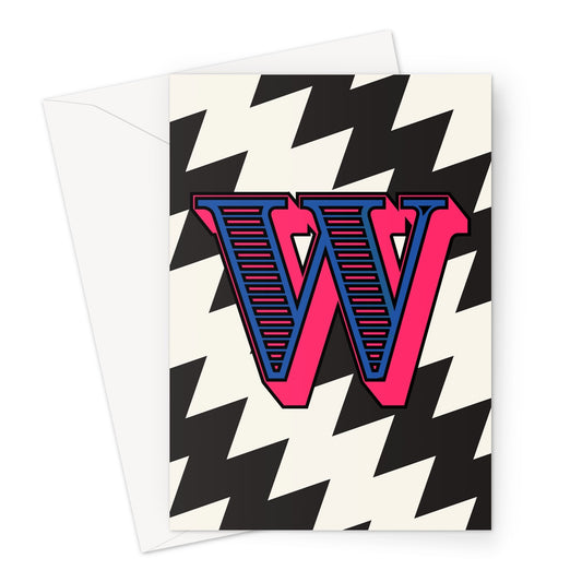 W - Carnival Alphabet Greeting Card