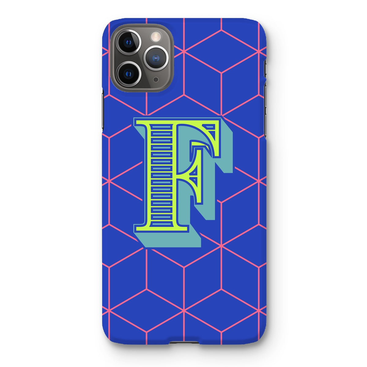 Blue Geo Alphabet Snap Phone Case