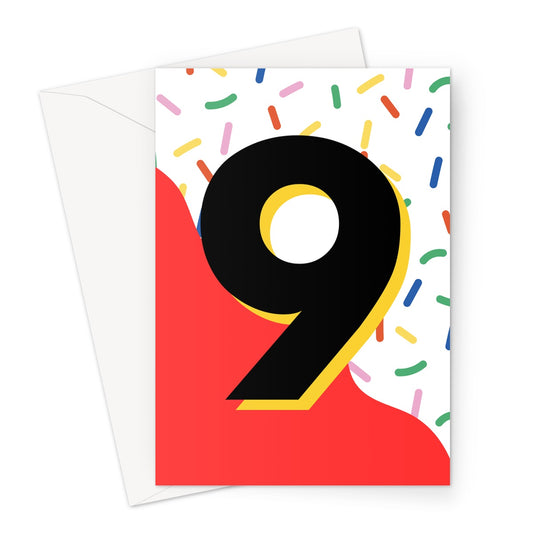 9 Kids Greeting Card