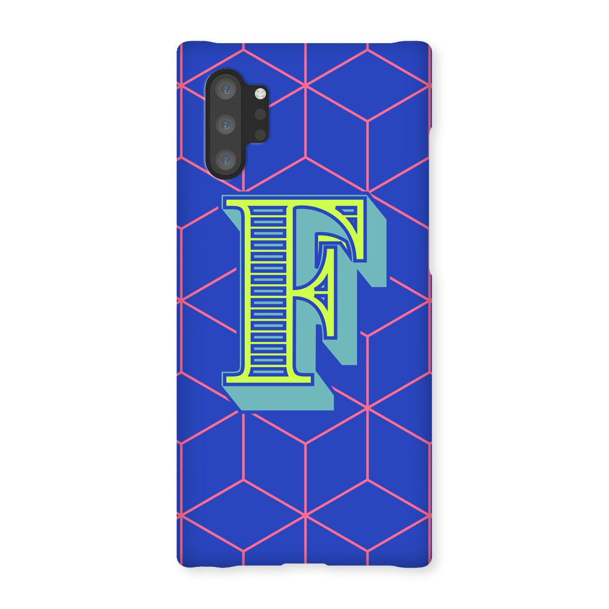 Blue Geo Alphabet Snap Phone Case