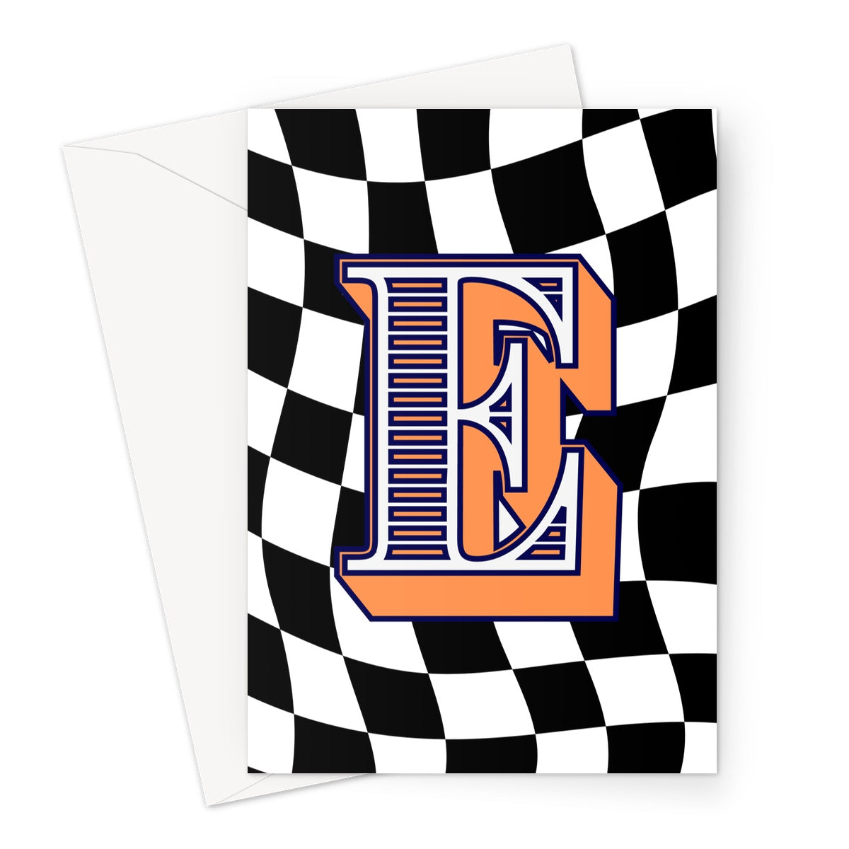 E - Carnival Alphabet Greeting Card