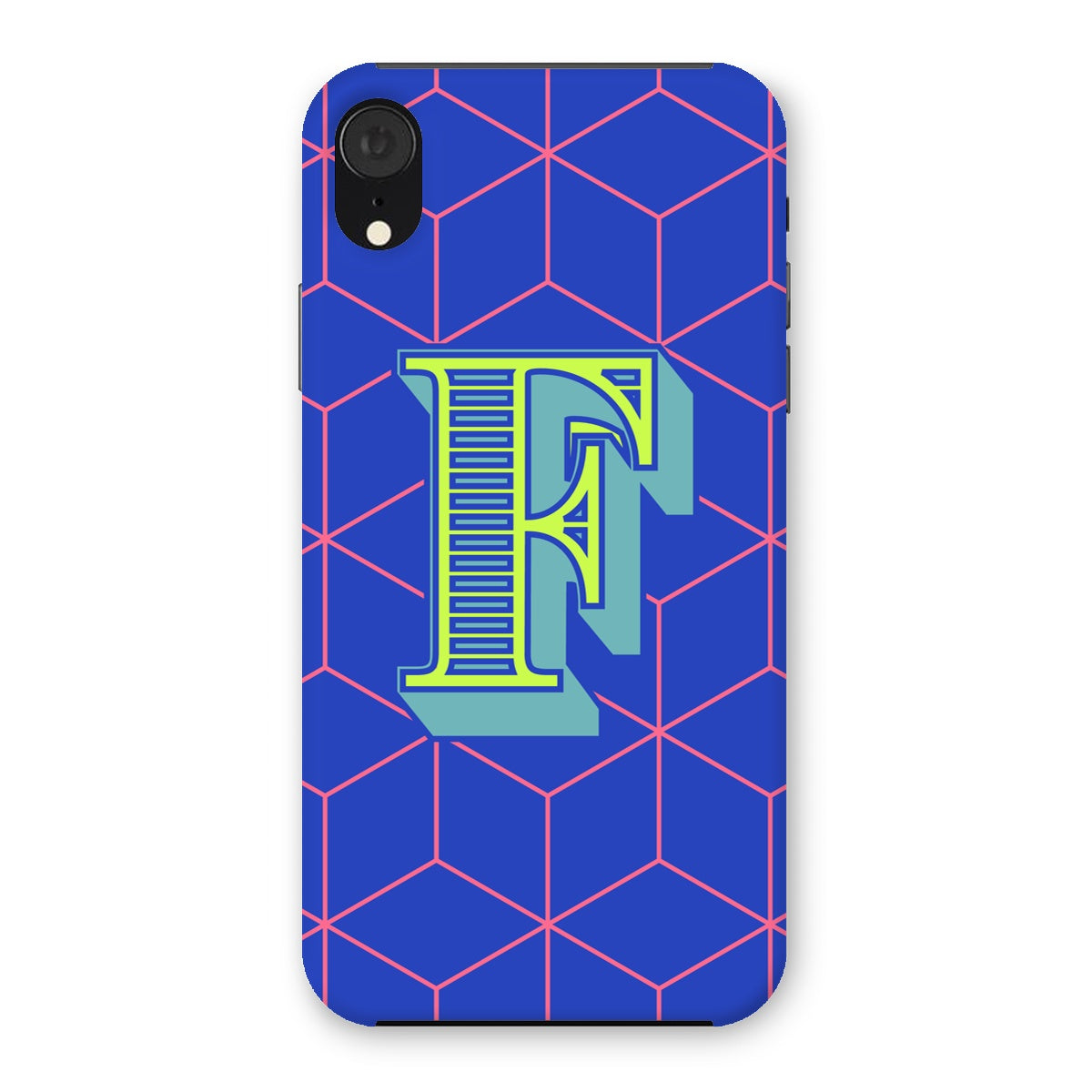 Blue Geo Alphabet Snap Phone Case