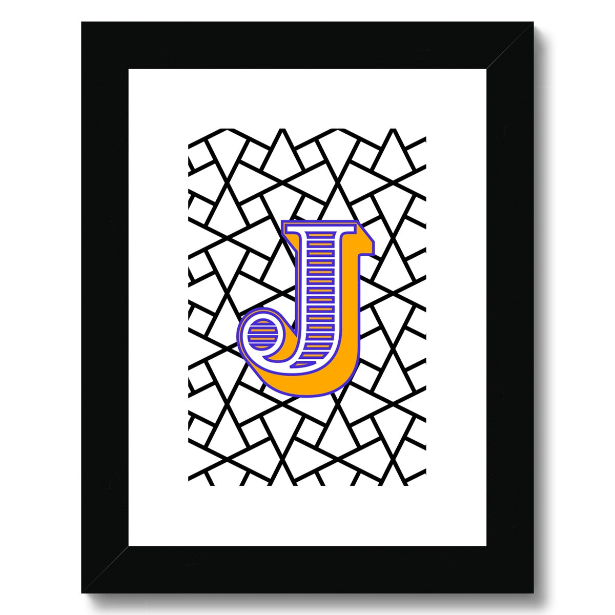 J - Carnival Alphabet Framed & Mounted Print