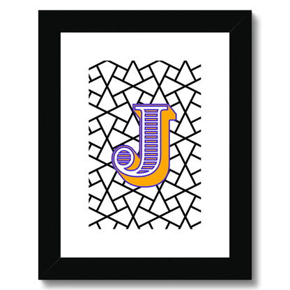 J - Carnival Alphabet Framed & Mounted Print