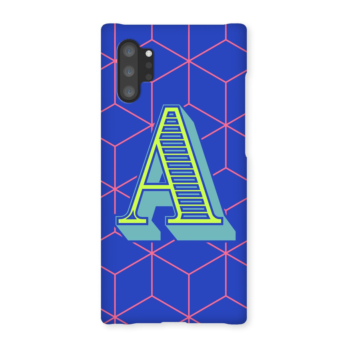 Blue Geo Alphabet Snap Phone Case