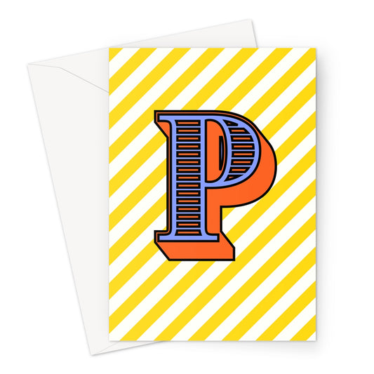 P - Carnival Alphabet Greeting Card