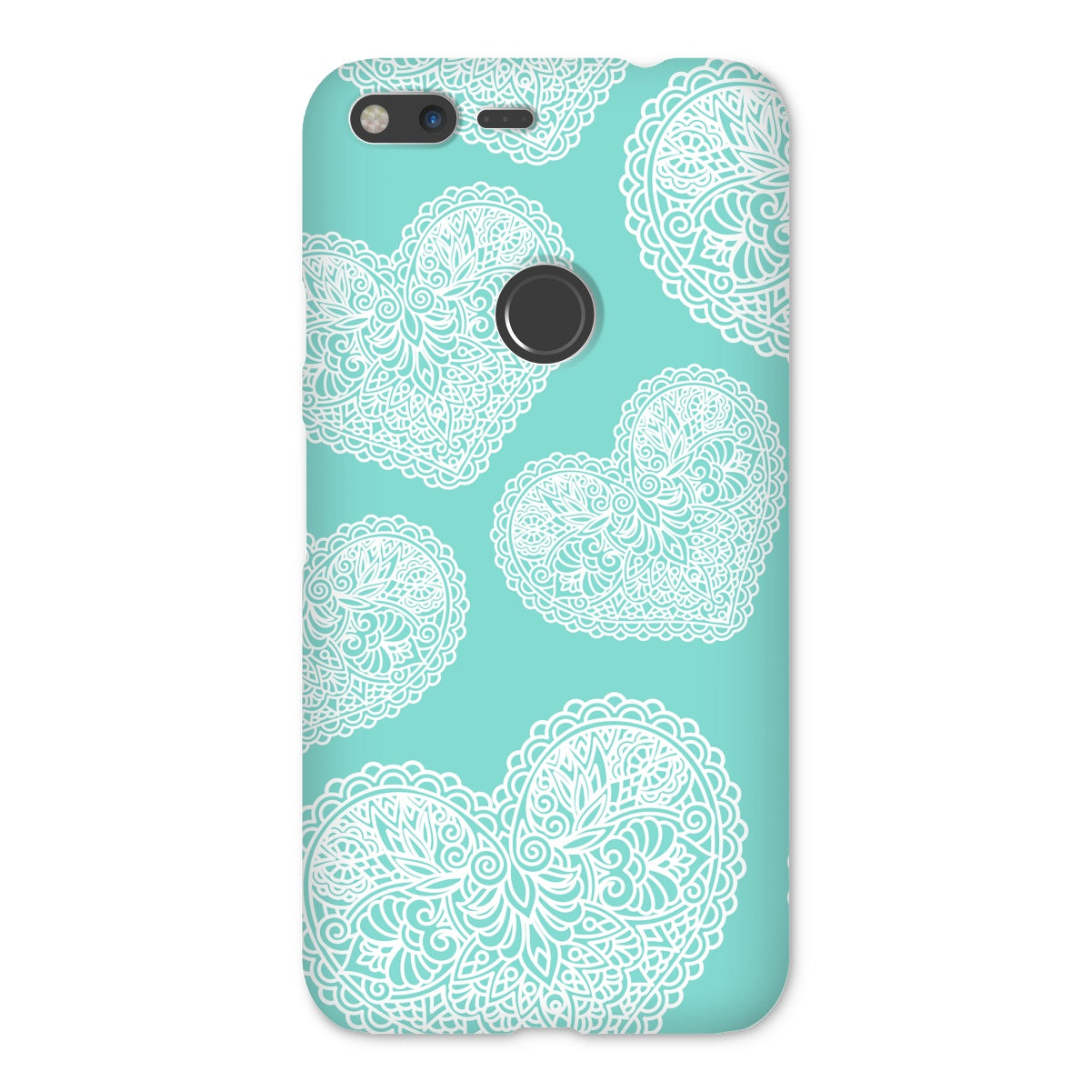 Lace Heart Snap Phone Case