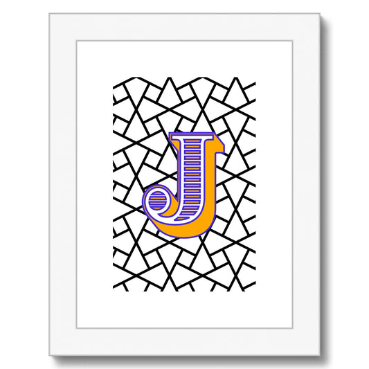 J - Carnival Alphabet Framed & Mounted Print