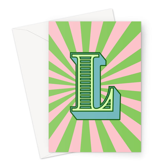 L - Carnival Alphabet Greeting Card