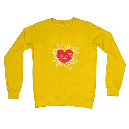 Wife Roses Crew Neck Sweatshirt