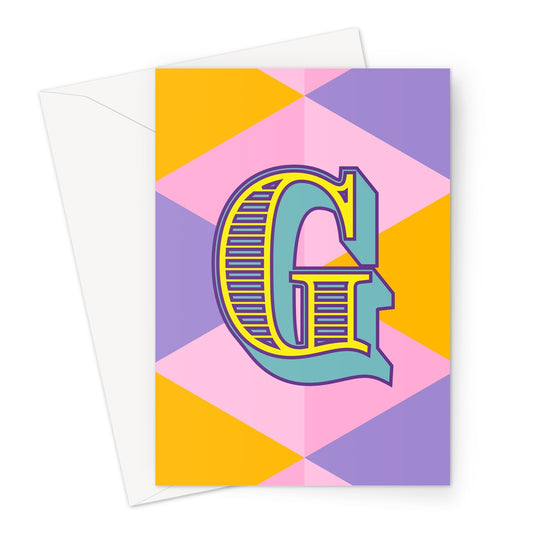 G - Carnival Alphabet Greeting Card