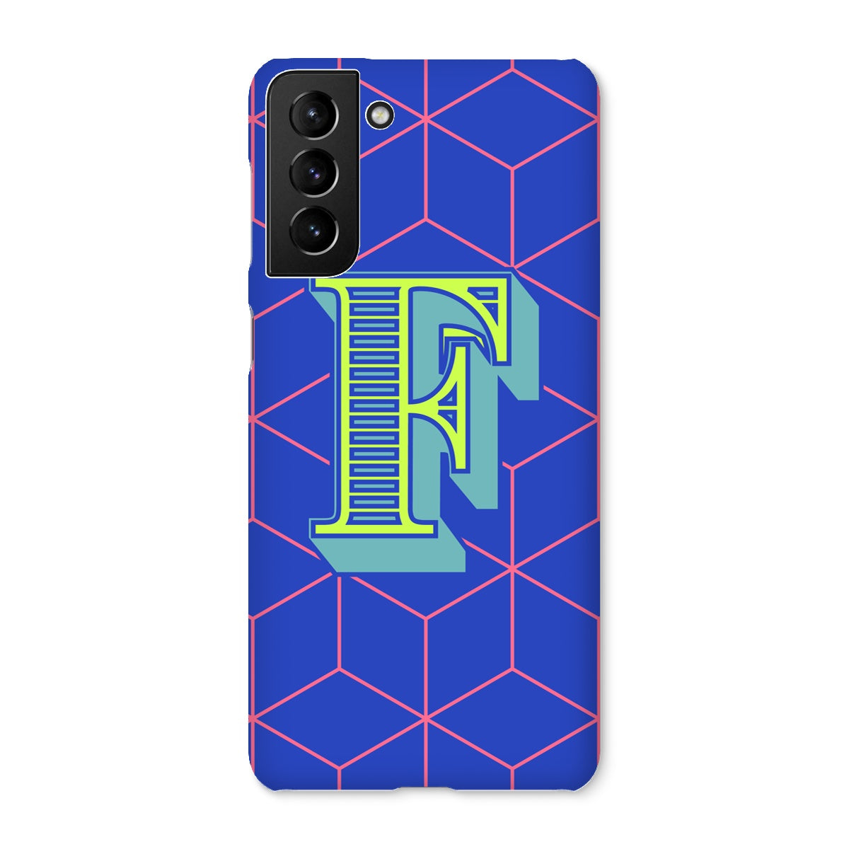 Blue Geo Alphabet Snap Phone Case