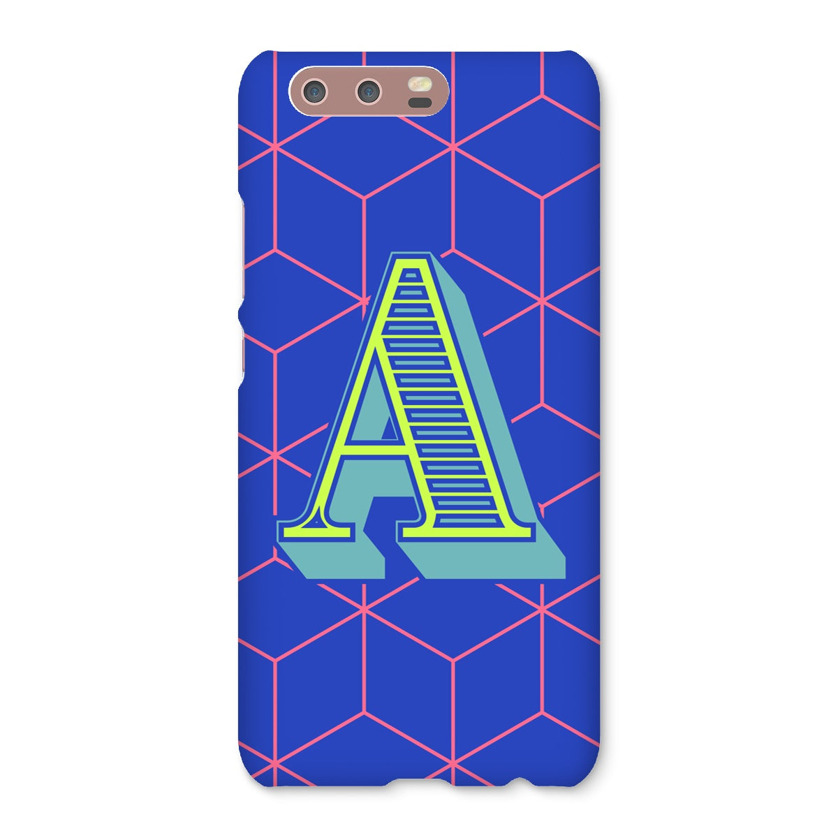 Blue Geo Alphabet Snap Phone Case