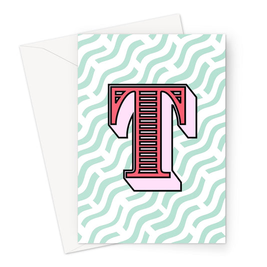 T - Carnival Alphabet Greeting Card