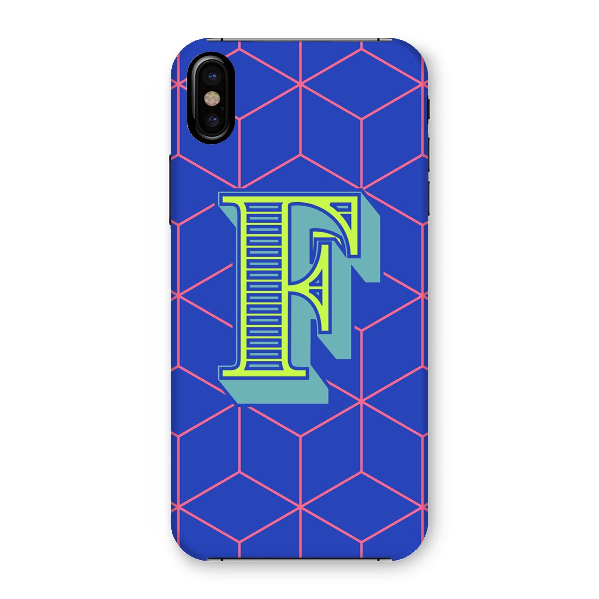 Blue Geo Alphabet Snap Phone Case