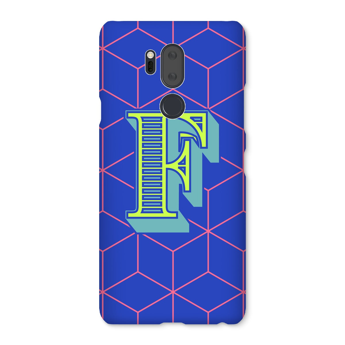 Blue Geo Alphabet Snap Phone Case