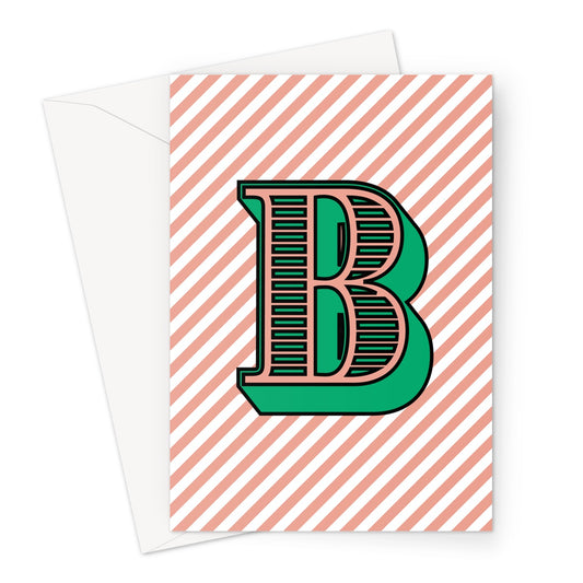 B - Carnival Alphabet Greeting Card